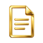 small gold paper icon